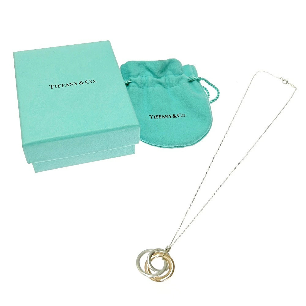 TIFFANYCo Tiffany Silver Metal Interlocking Circle Necklace
